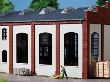 Auhagen 80709 Wände 2342F geputzt, Industriefenster E 