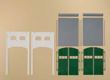 Auhagen 80729 Wände 2391H geputzt, Tore L grün 