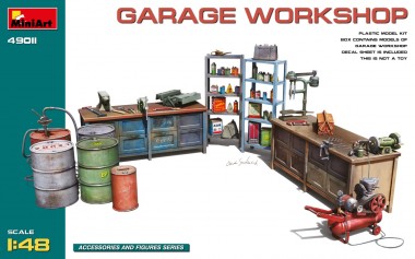 MiniArt 49011 Garage Workschop / Werkstatt Einrichtung 