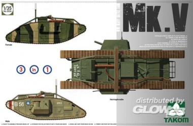Takom 2034 Heavy Battle Tank MarkV 3 in 1 