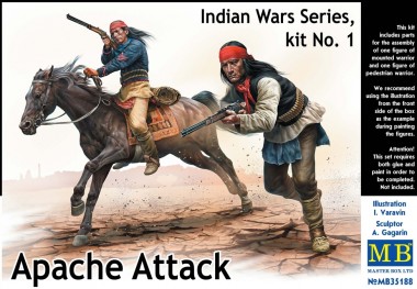 Master Box Ltd. MB35188 Indian War Series, no. 1, Apache attack 