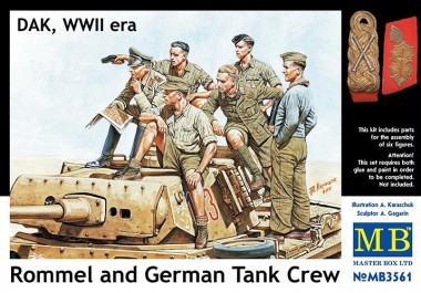 Master Box Ltd. MB3561 Rommel & Tank Crew DAK WWII  