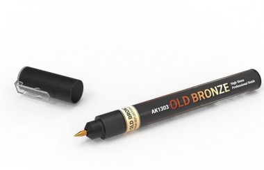 Modellbau AK1303 AK Marker:  alte Bronze 