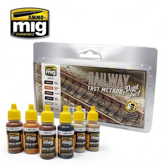 Modellbau AMMO-7471 Farbset: RAILWAY Fast Method 6x17ml 