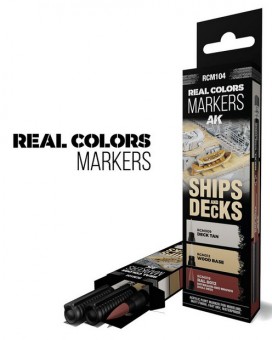 Modellbau RCM104 AK: Set 3 Real Colors Marker Ship & Deck 