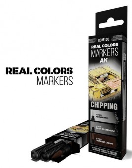 Modellbau RCM105 AK: Set 3 Real Colors Marker Chipping 