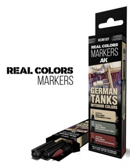 Modellbau RCM107 AK: Set 3 Real Colors Marker German Tank 