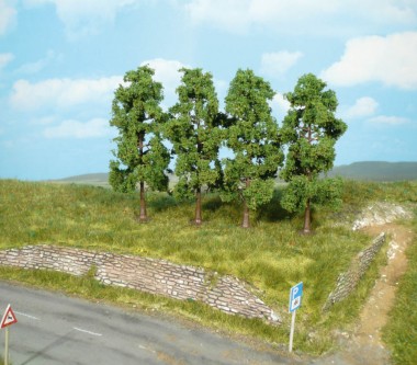 Heki 1976 4 Laubbäume 11 cm 