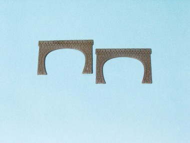 Heki 3125 Tunnelportale zweigleisig N, 2 Stück 