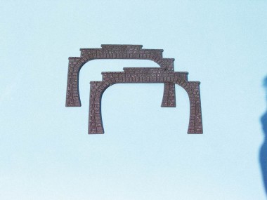 Heki 3126 Tunnelportale zweigleisig H0, 2 Stück 