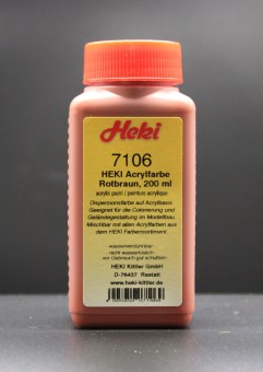 Heki 7106 Acrylfarbe Rotbraun, 200 ml 