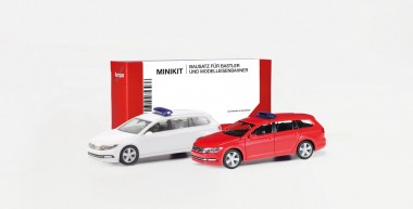Herpa 013772-002 MiniKit: 2x VW Passat Var. mit Warnbalke 