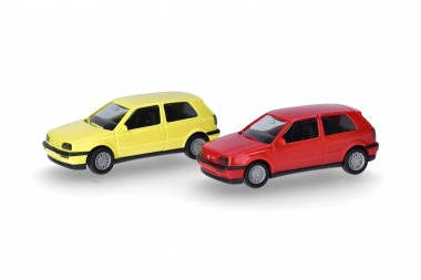 Herpa 014014 MiniKit: 2x VW Golff II VR6 gelb/rot 