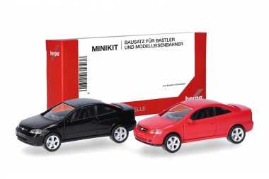 Herpa 014106 MiniKit: Opel Coupé Schwarz/Magmarot 