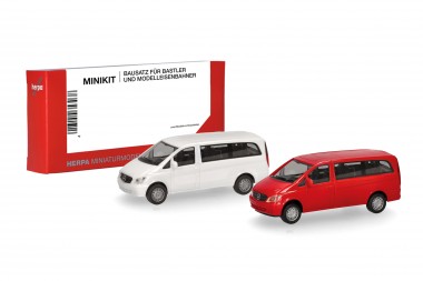 Herpa 014212 MiniKit: MB Vito Bus (W639) weiß/rot 