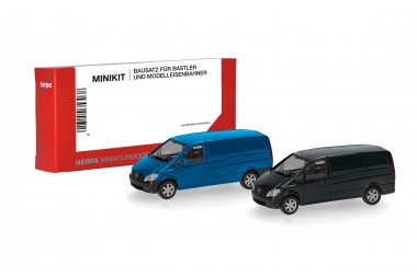 Herpa 014229 MiniKit: MB Vito Kasten (W639) blau/schw 