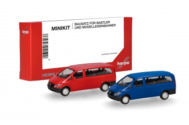 Herpa 014236 MiniKit: MB Vito Bus (W639) rot/ultramar 
