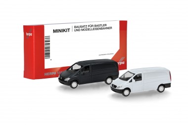 Herpa 014243 MiniKit: MB Vito Kasten (W639) weiß/schw 