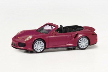 Herpa 038928-002 Porsche 911 Turbo Cabrio rubinrot-met 