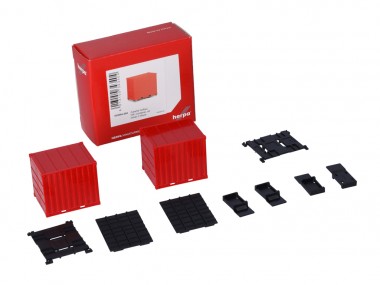 Herpa 053594-004 2x10ft Container rot
 