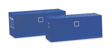 Herpa 053600-003 Baucontainer enzianblau (2 Stück) 