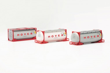 Herpa 076500-006 Set mit drei Tankcontainern Hoyer 