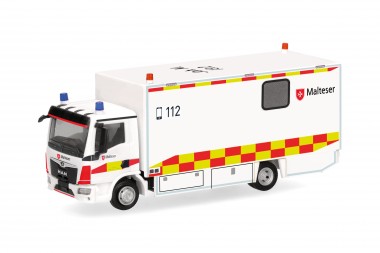 Herpa 098809 MAN TGL CC Koffer-Lkw Malteser 