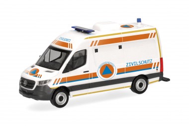 Herpa 099172 MB Sprinter Halbbus HD CBRN Zivilschutz 