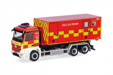 Herpa 099233 MB Arocs M WL-LKW Pompiers Cellule Rehab 