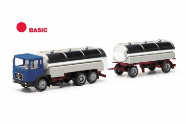 Herpa 317238 (Basic) MAN F8 Milchtank-Hängerzug 