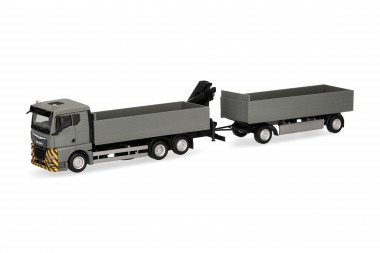 Herpa 320825 MAN TGX GN PHZ mit Ladekran grau/gelb 