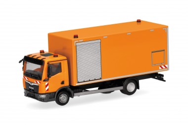 Herpa 320931 MAN TGL CC Koffer-LKW Fahrbahnreinigung 