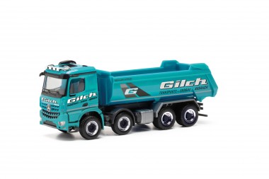 Herpa 321174 MB Arocs Rundmulden-Lkw Gilch Erdbau 