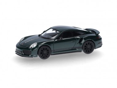 Herpa 420358 Porsche 911 (991) Turbo verde british 