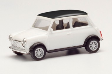 Herpa 421058 Mini Cooper weiß / Dach schwarz 