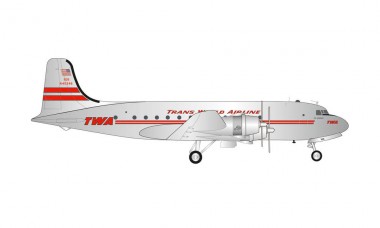 Herpa 571074 Douglas DC-4 TWA - Trans World Airline 