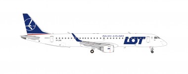 Herpa 573825 Embraer E195 LOT Polish Airlines 