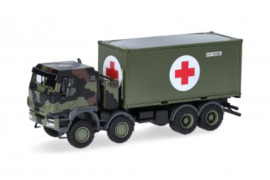 Herpa 747219-002 Iveco Trakker 8x8 LKW mit 20ft. C-LKW BW 