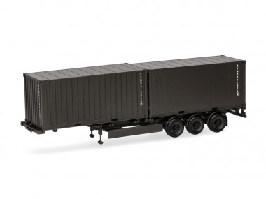 Herpa 747240 2x20ft Container-Auflieger BW 