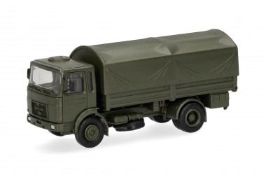 Herpa 747394 MAN F8 Pritschen-LKW mit Plane BW 