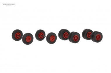 Herpa 87MBS026376 Radsätze MB LPS Stahl ochsenblutrot 