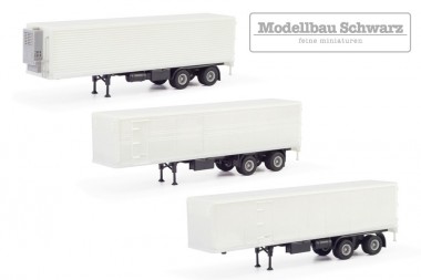 Herpa 87MBS026512 3er Set: Koffer-Auflieger neutral 