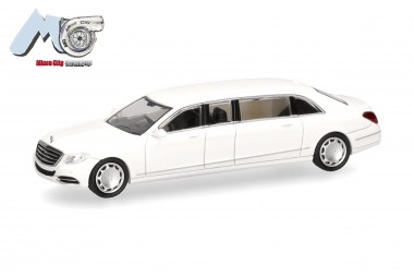 Herpa 87MC000138 MicroCity: MB S600 Pullmann (W221) weiß 