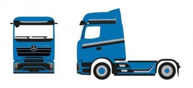 Herpa 943543 MB Actros L ProCabin SZM (2a) blau 
