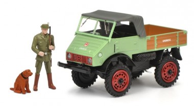 Schuco 450254800 MB Unimog U401 Pritsche Waidmannsheil 