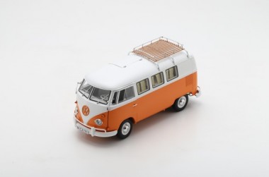 Schuco 451180006 VW T1/2 Camper orange/weiß 