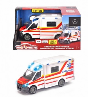 Majorette 213712001 MB Sprinter RTW Ambulance 