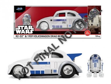 Jada Toys 9336912314R00 Star Wars: R2D2 1959 VW Drag Beetle 
