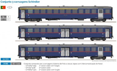Sudexpress S1302 CP Personenwagen-Set 3-tlg. Ep.3 