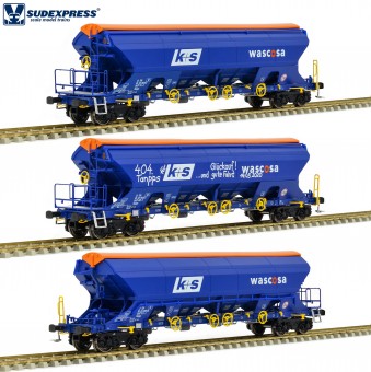 Sudexpress S197267 Wascosa Schüttgutwagen-Set 3-tlg. Ep.6 